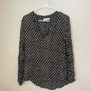 Velvet Graham & Spencer Women's Black and White Pattern Blouse